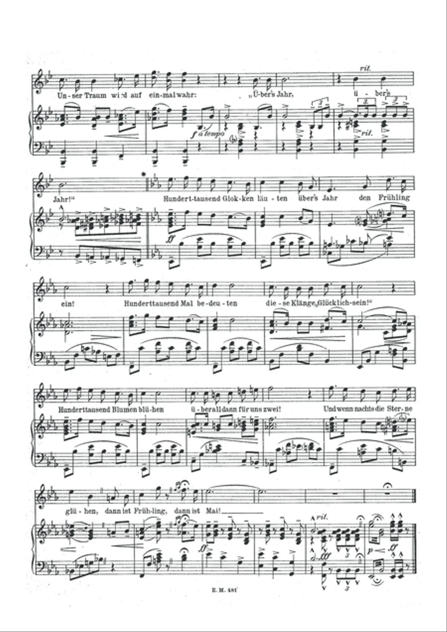 100 000 Glocken lauten ubers Jahr den Fruhling ein Piano, Vocal scores gallery preview page 3