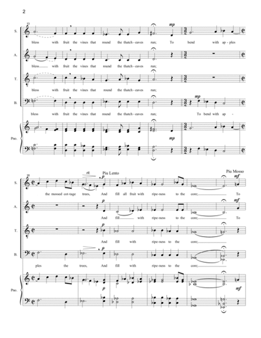 Ode to Autumn (SATB) image number null