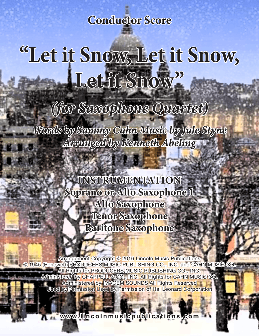 Let It Snow! Let It Snow! Let It Snow! by Lady Antebellum Saxophone Quartet - Digital Sheet Music