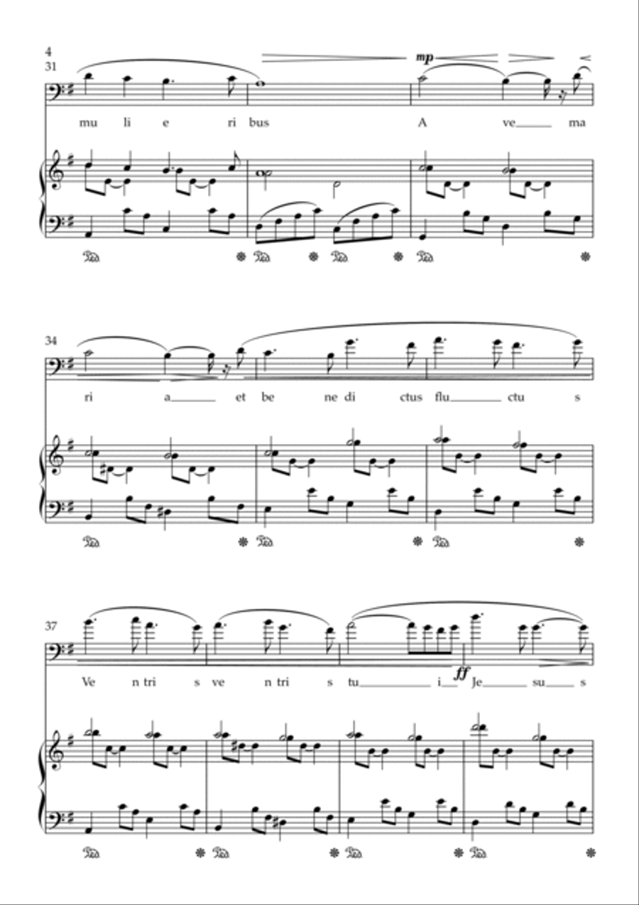 Ave Maria for cello Piano scores gallery preview page 4