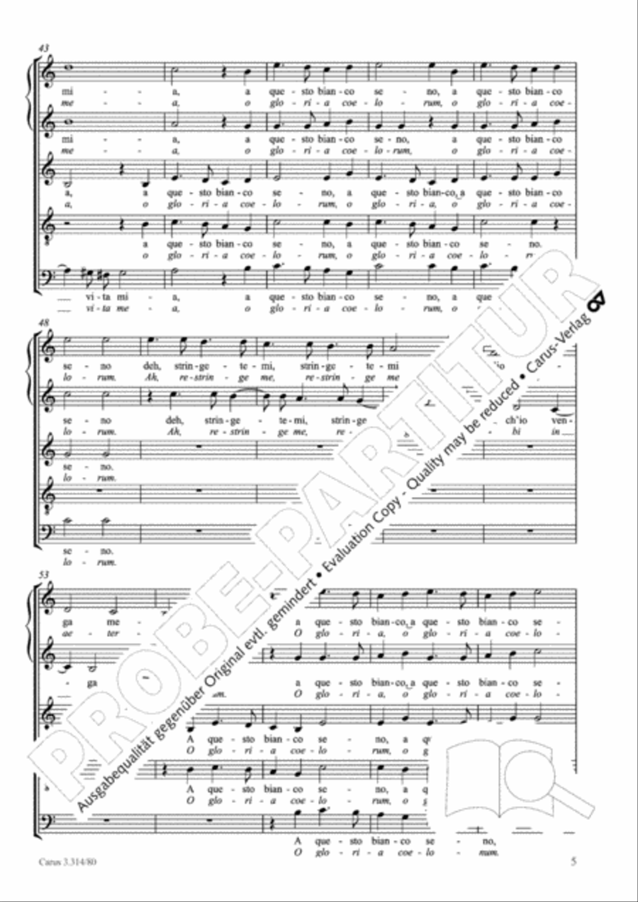 Si, chio vorrei morire SV 89 SSATB scores gallery preview page 6