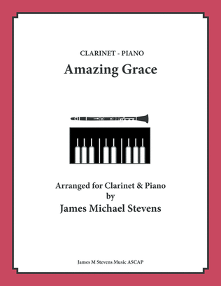 Book cover for Amazing Grace - Solo Clarinet & Piano