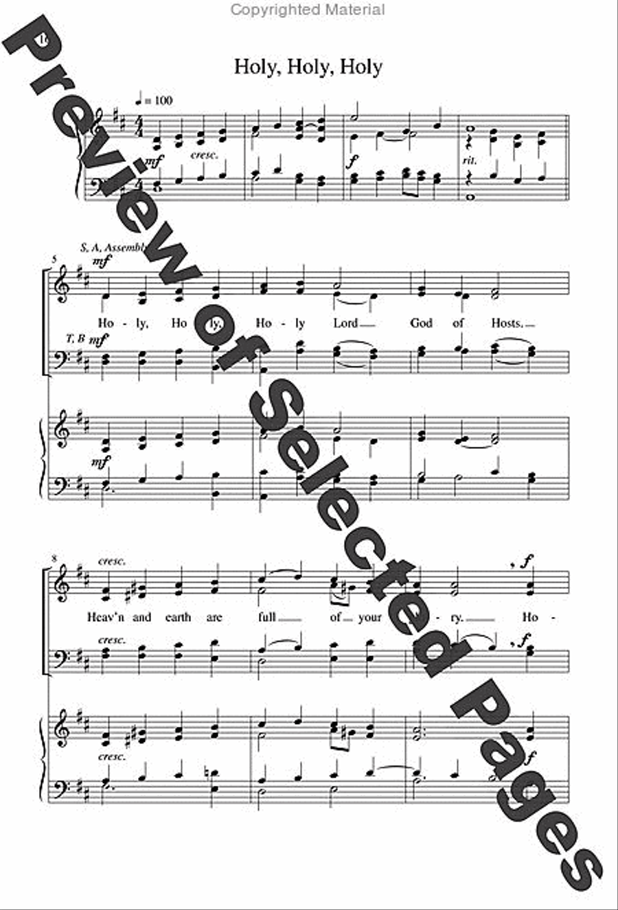 Mass for a Servant Church - Choral / Accompaniment edition 4-Part scores gallery preview page 10