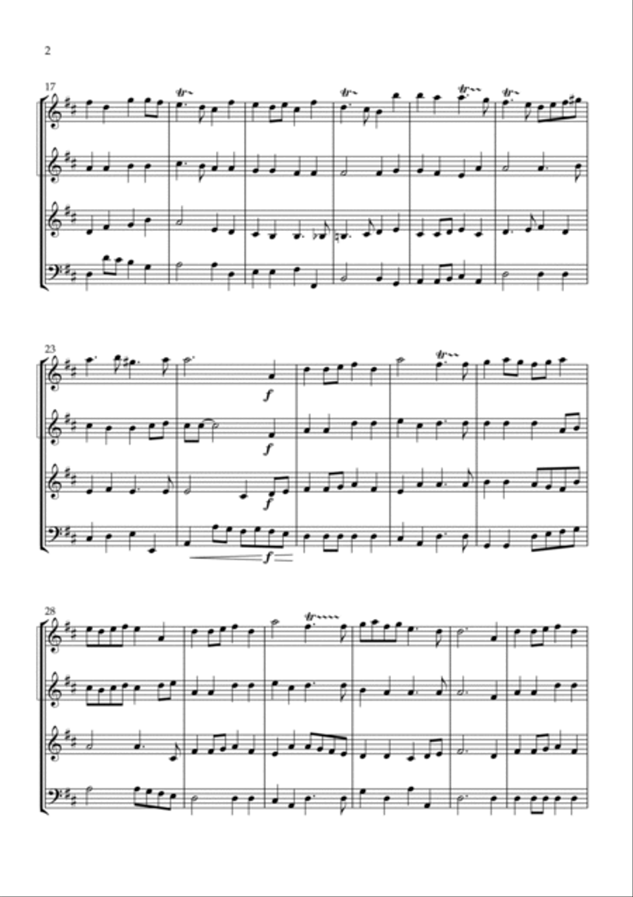 Eurovisionshymne - Eurovisionsfanfare for Brass Quartet Brass Quartet scores gallery preview page 2