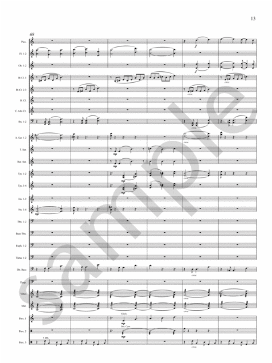 Visions (4. From Celestial Dancers) Concert Band scores gallery preview page 14