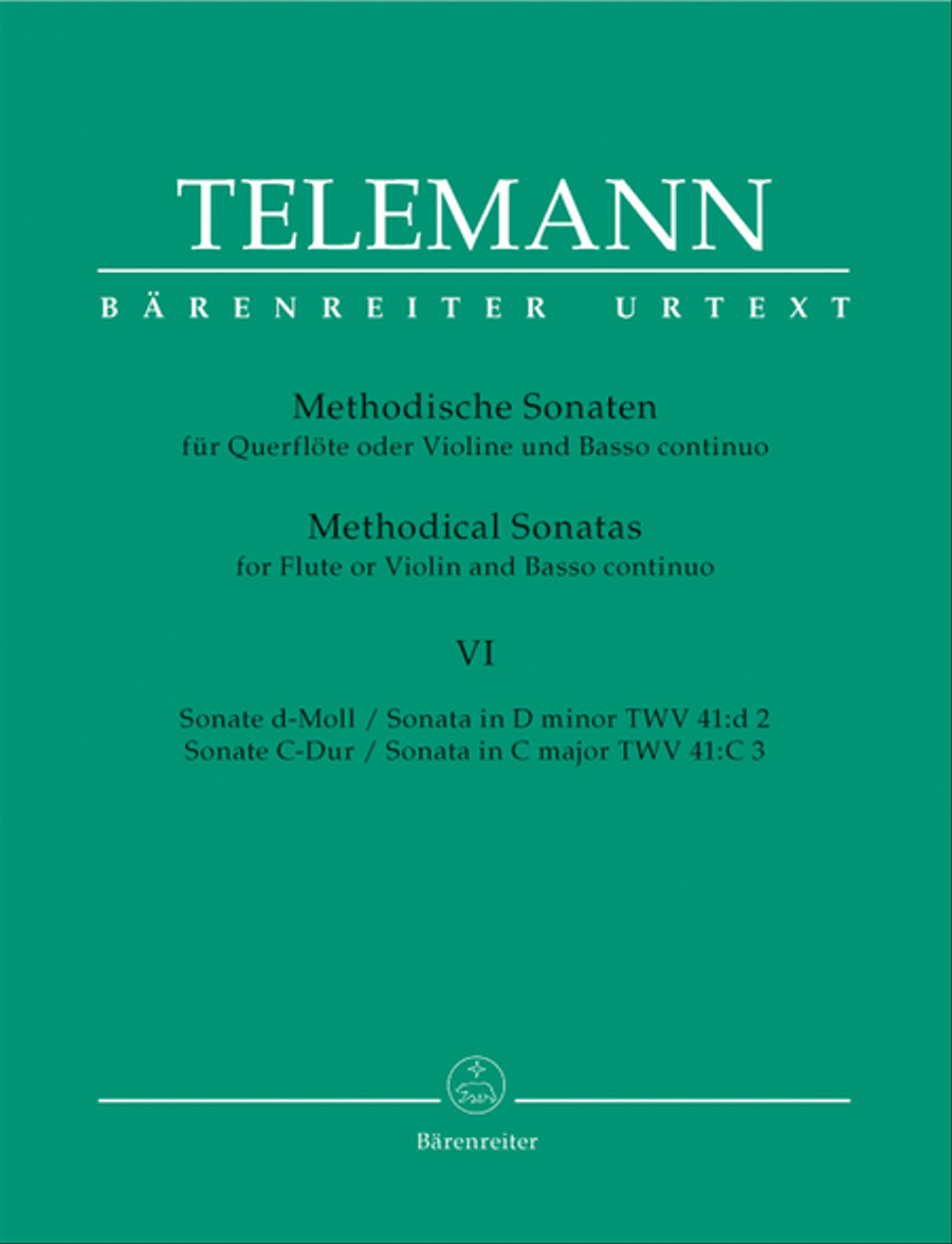 Twelve Methodical Sonatas for Flute or Violin and Basso continuo Flute scores gallery preview page 1