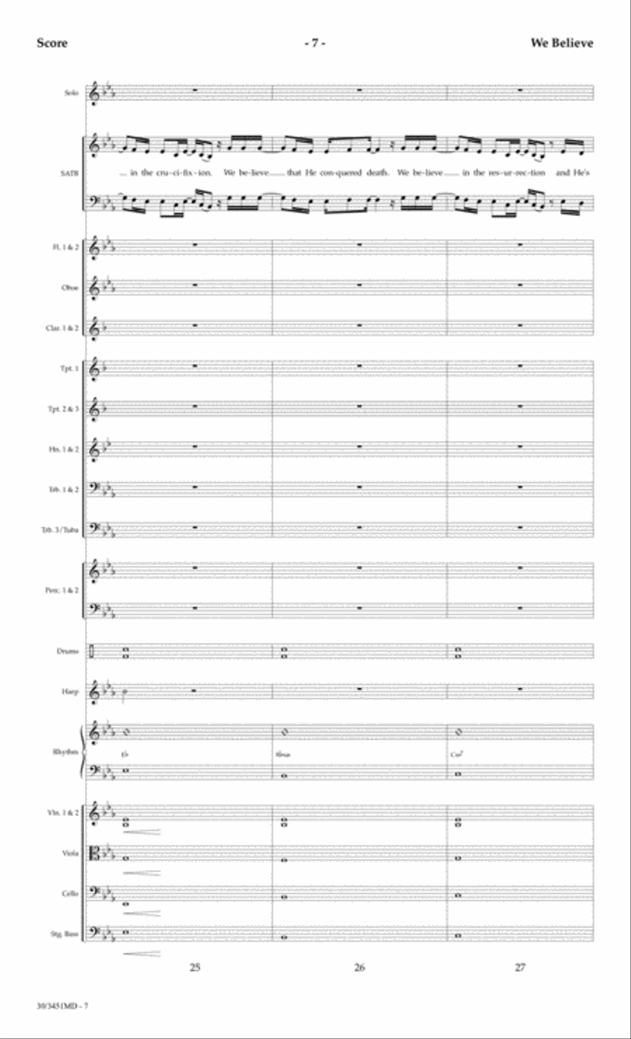 We Believe - Orchestral Score and Parts Choir scores gallery preview page 10