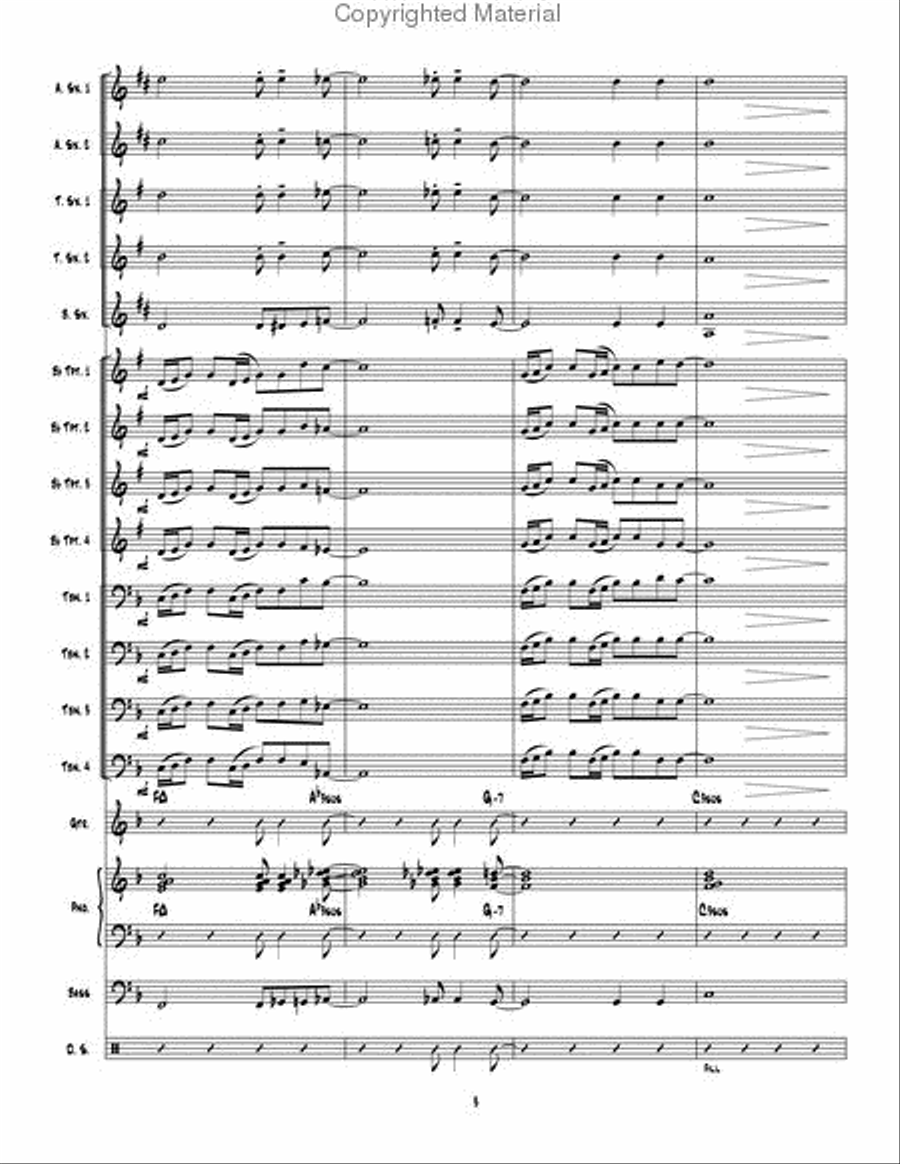 Man Ain't Said My Name Man Ain't Said My Name Jazz Ensemble scores gallery preview page 4