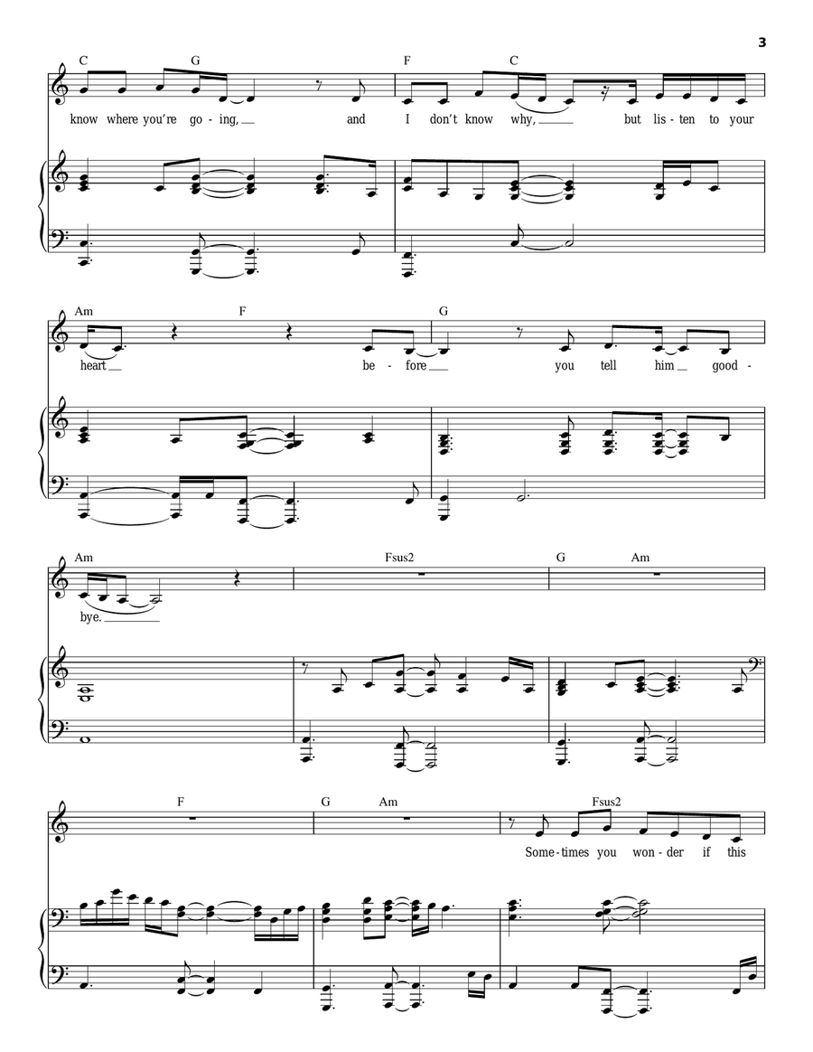 Listen To Your Heart Piano, Vocal scores gallery preview page 3