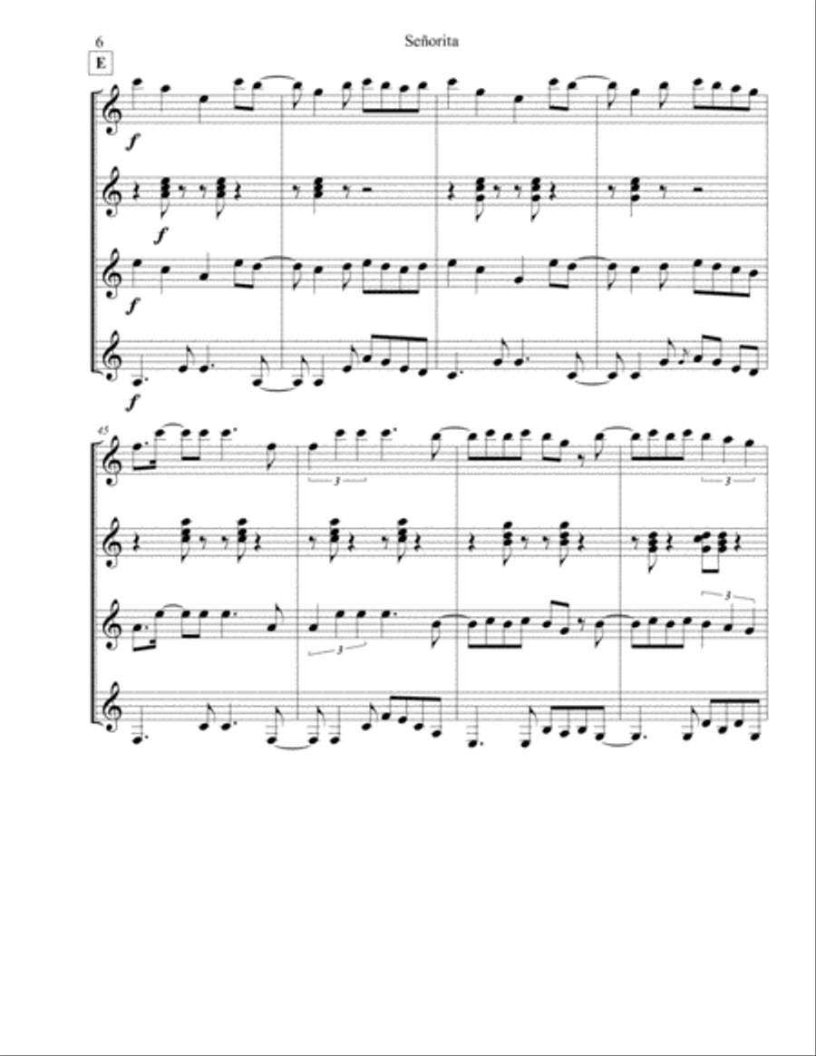Senorita Electric Guitar scores gallery preview page 6