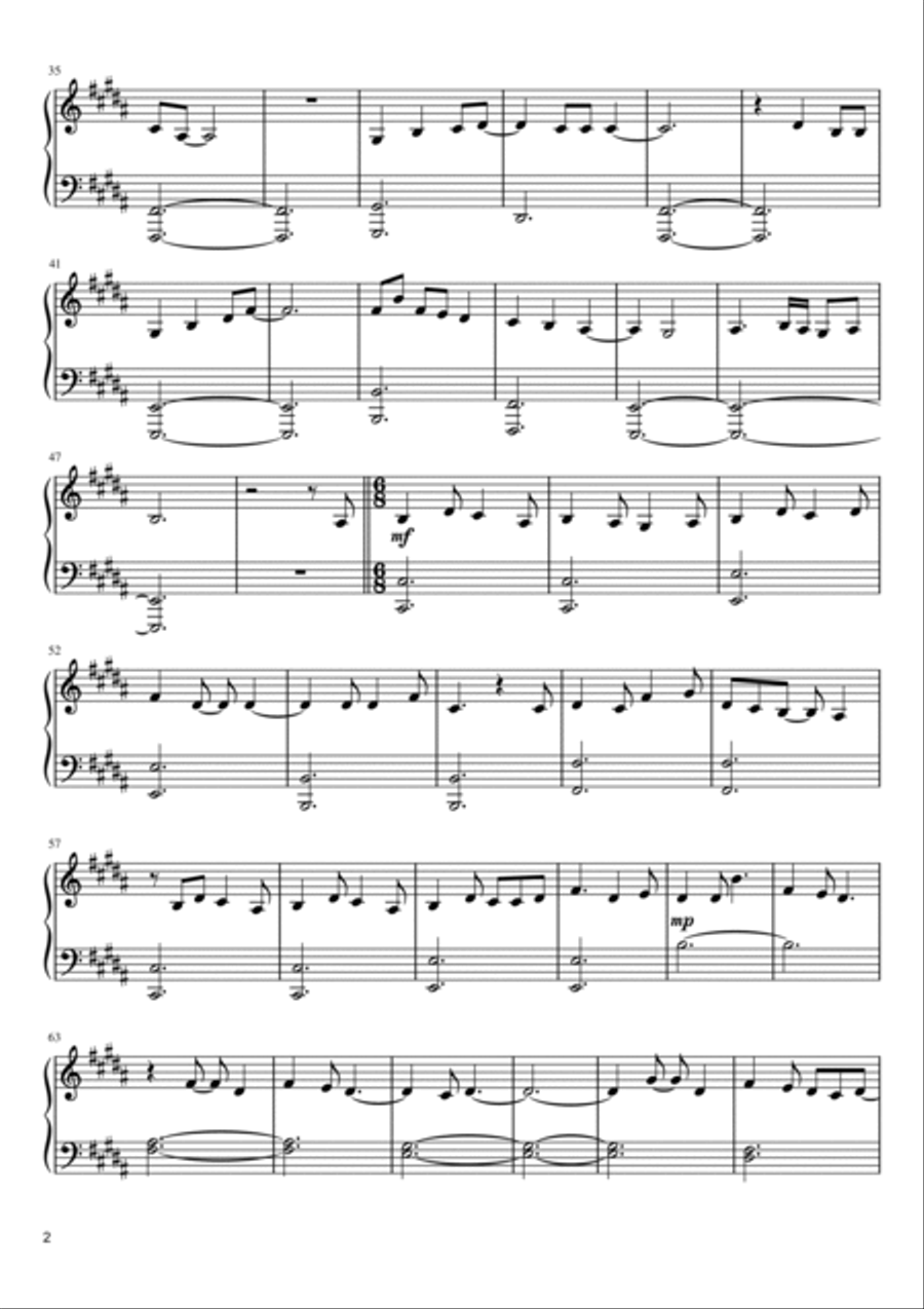 Runaway Piano Solo scores gallery preview page 2