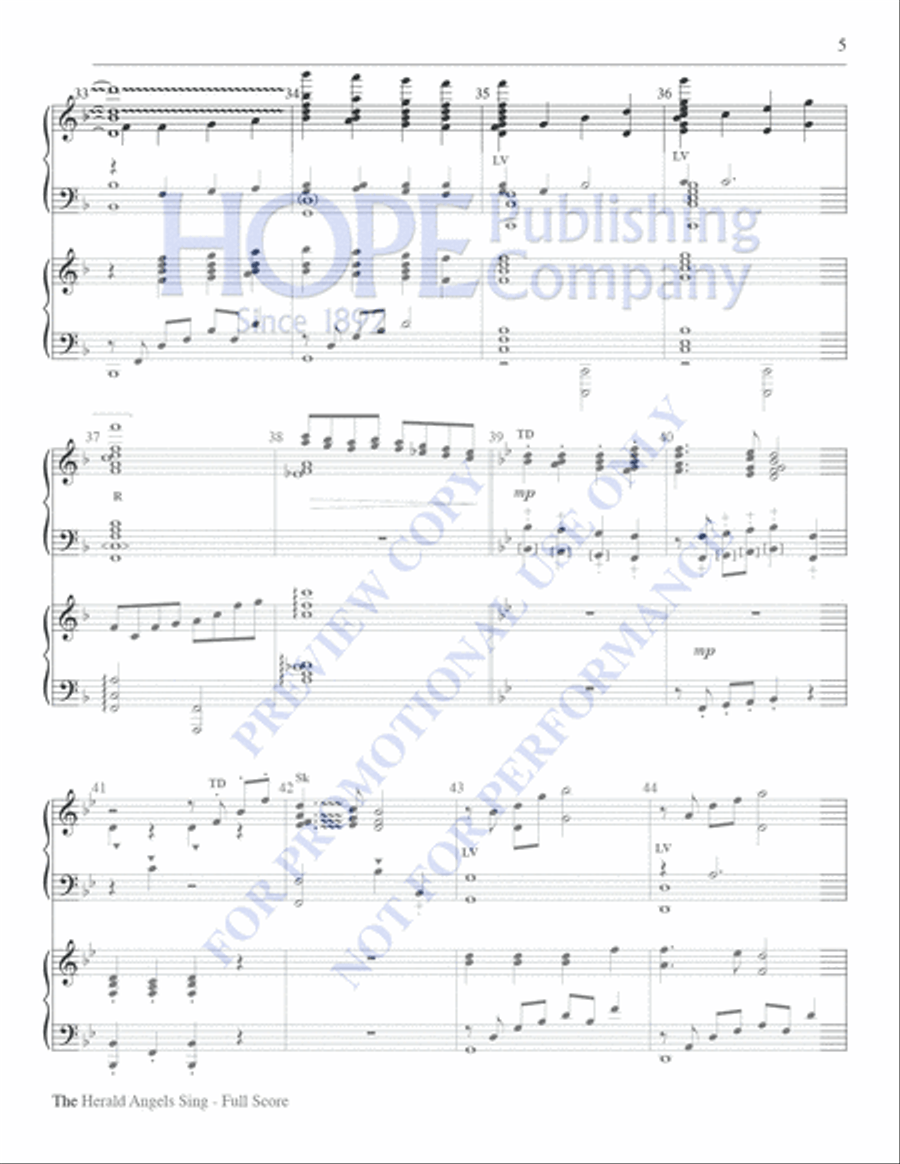 The Herald Angels Sing The Herald Angels Sing Piano scores gallery preview page 5