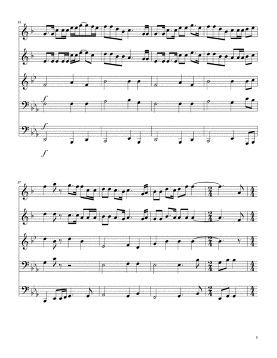 God Bless The U.S.A. Brass Ensemble scores gallery preview page 6