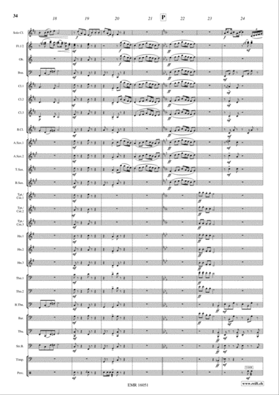 Japanese Folksongs Concert Band scores gallery preview page 21