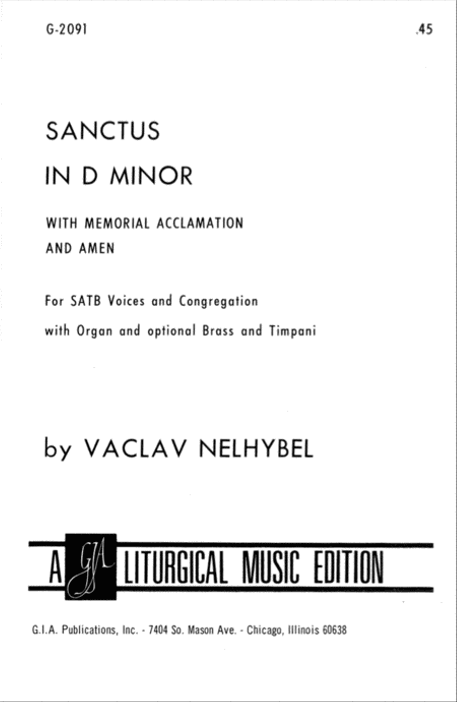 Sanctus in D Minor 4-Part scores gallery preview page 1
