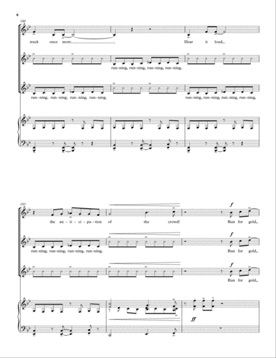 A Sporting Chance Unison Choir scores gallery preview page 4
