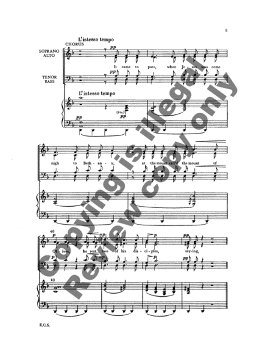 The Passion According to Saint Luke 4-Part scores gallery preview page 5