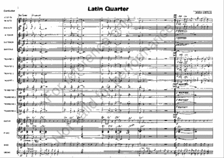 Latin Quarter Latin Quarter Jazz Ensemble scores gallery preview page 2