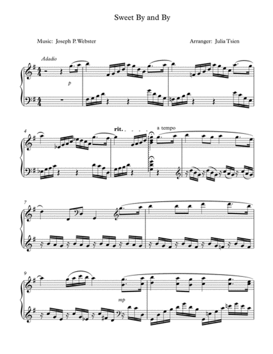 Sweet By and By, piano solo image number null