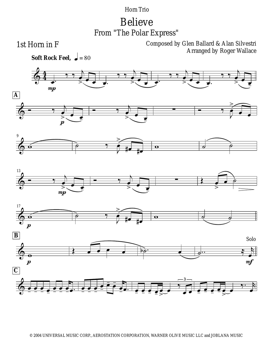 Believe Brass Trio scores gallery preview page 5