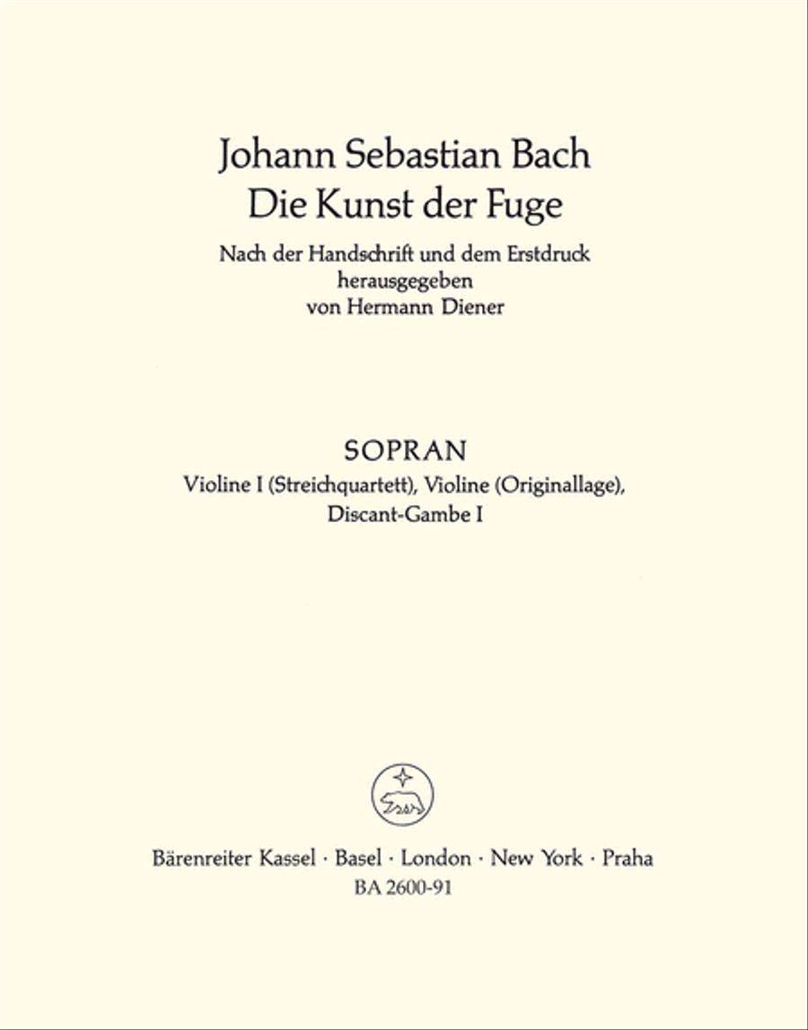 The Art of Fugue, BWV 1080 Viola scores gallery preview page 1