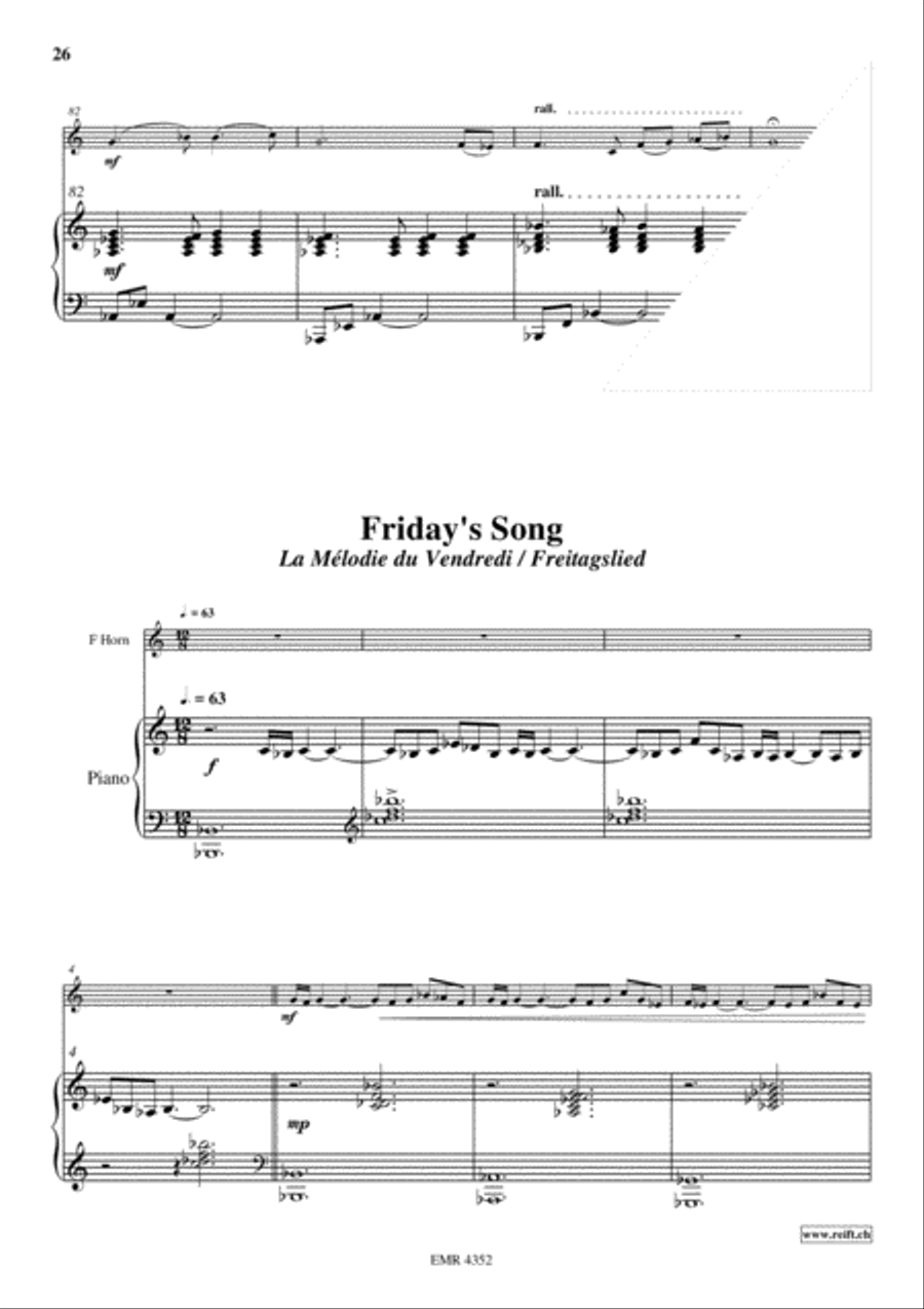 5 Love-Songs Horn scores gallery preview page 12