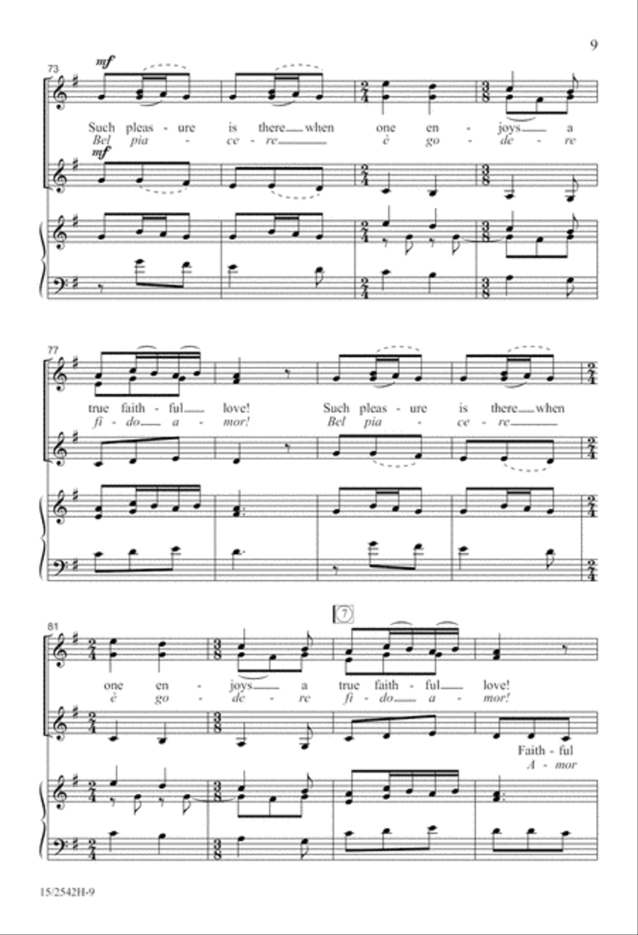 Bel Piacere (Such Pleasure) SSA scores gallery preview page 10