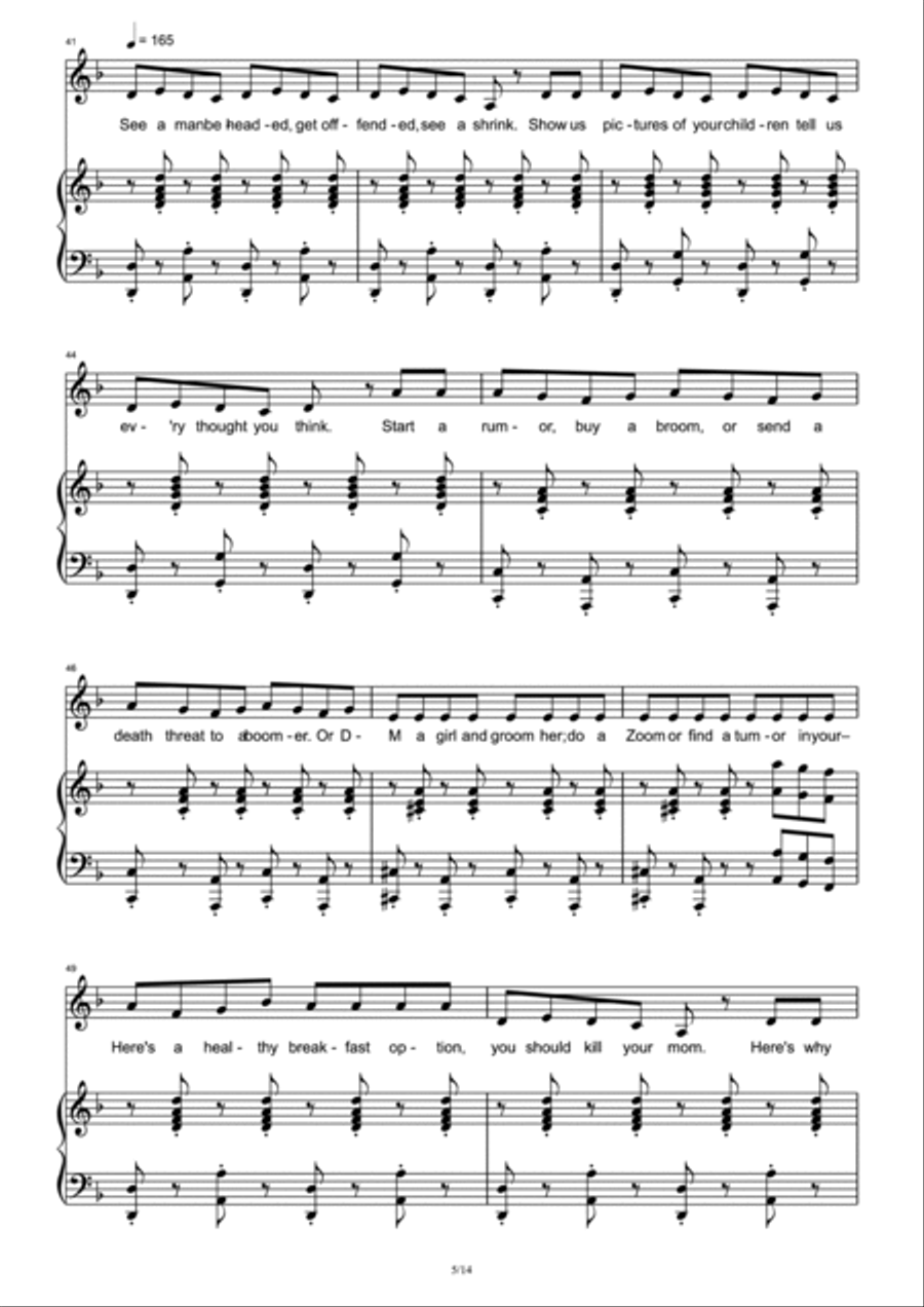 Welcome To The Internet Voice scores gallery preview page 5