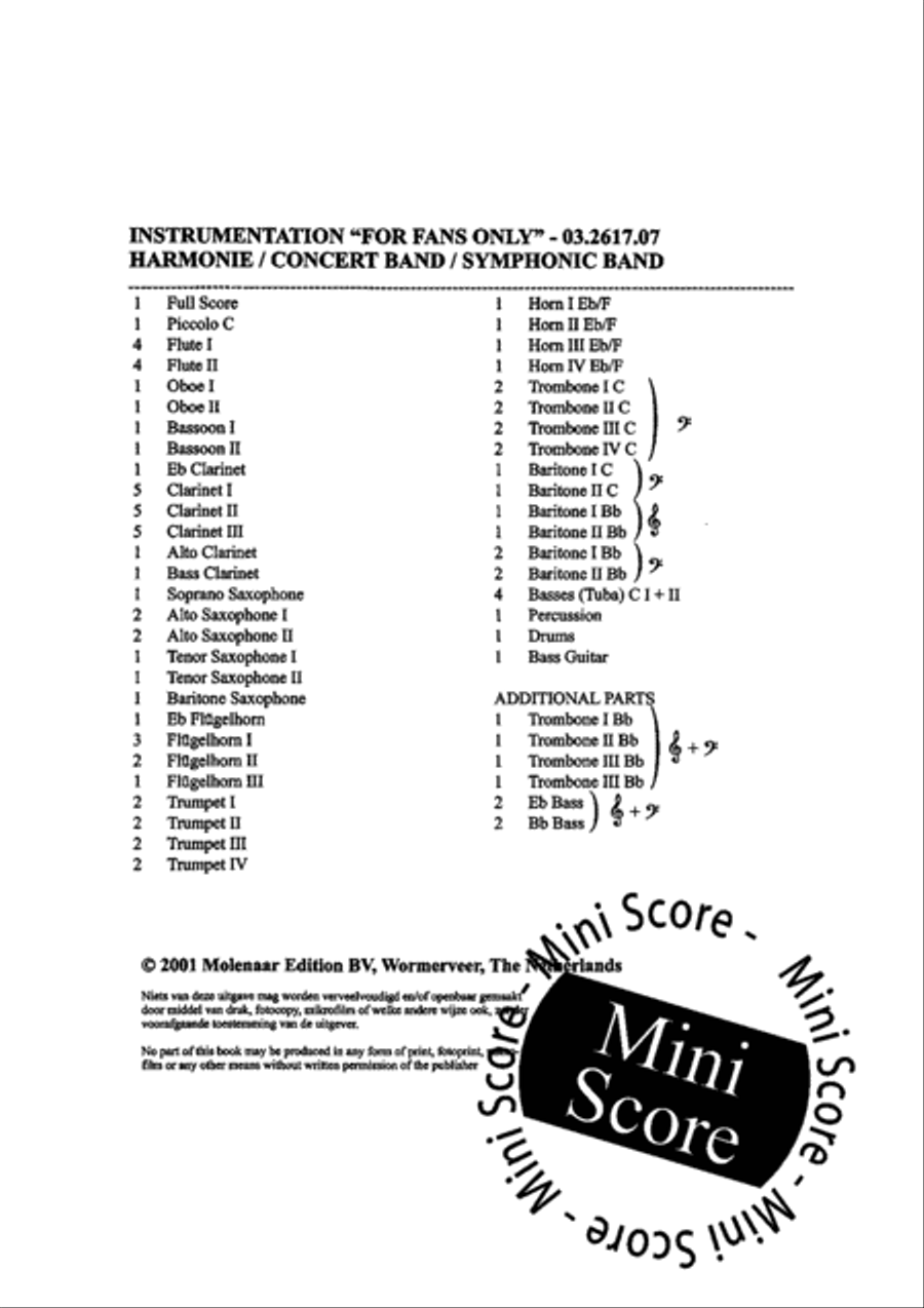 For Fans Only For Fans Only Concert Band scores gallery preview page 4