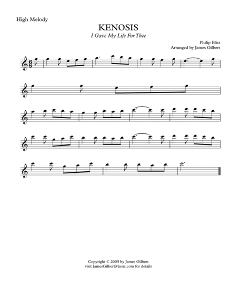 KENOSIS (I Gave My Life For Thee) Small Ensemble scores gallery preview page 5