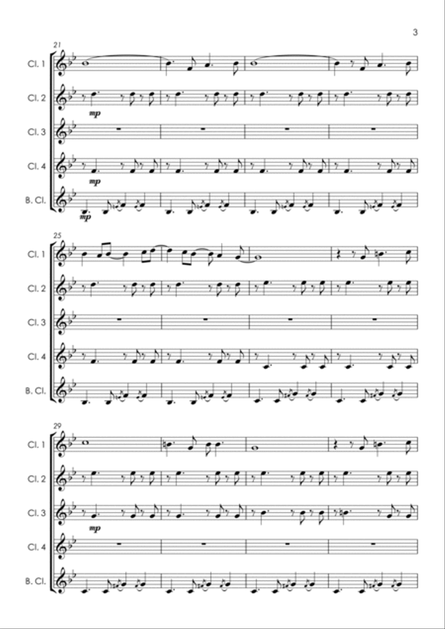 I Just Called To Say I Love You Clarinet Quintet scores gallery preview page 5