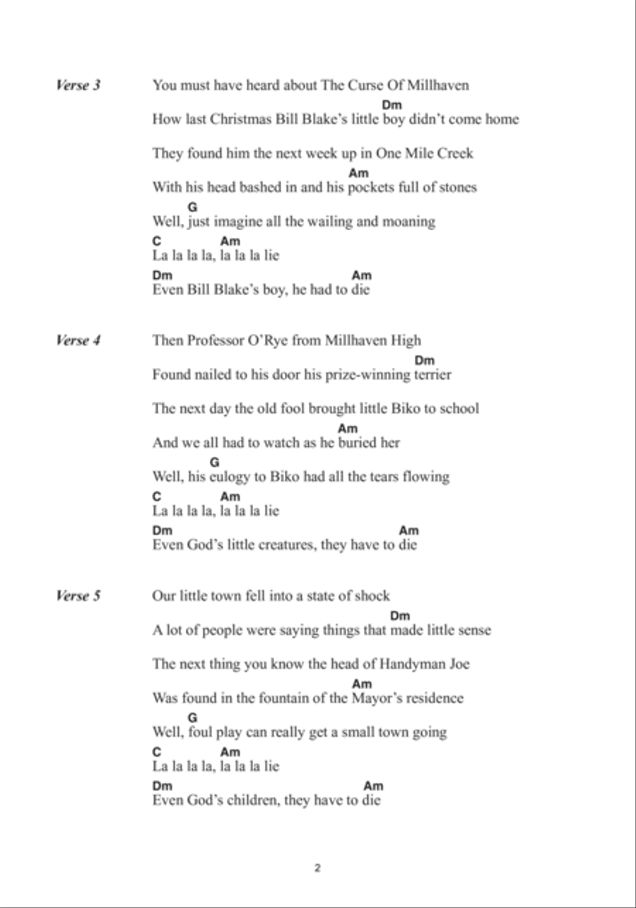 The Curse Of Millhaven Guitar scores gallery preview page 2