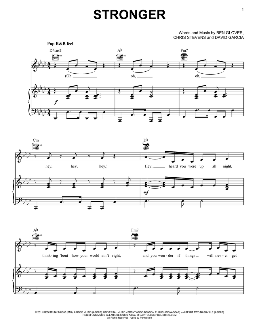 Stronger Acoustic Guitar scores gallery preview page 1