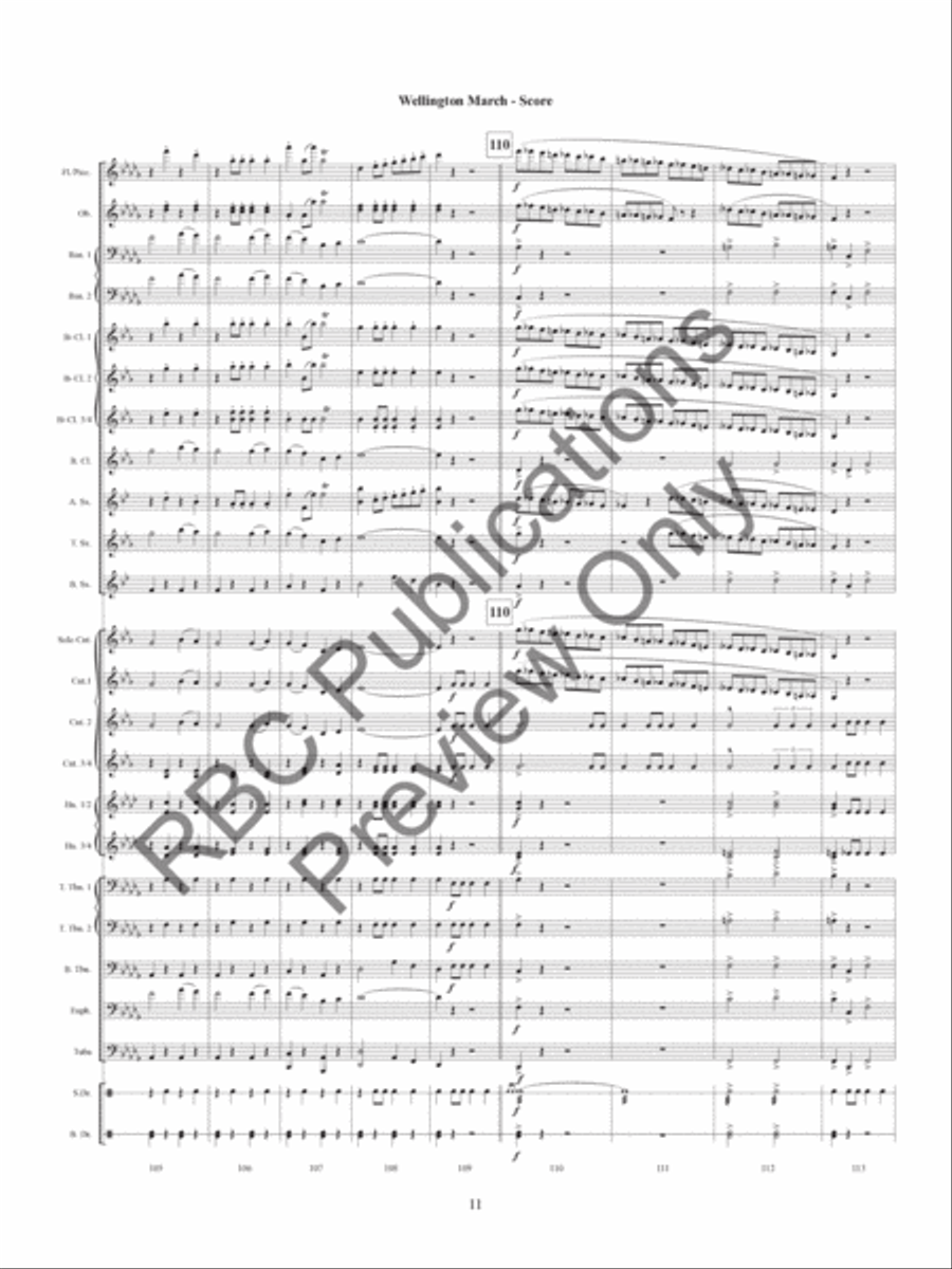 Wellington March Concert Band scores gallery preview page 13