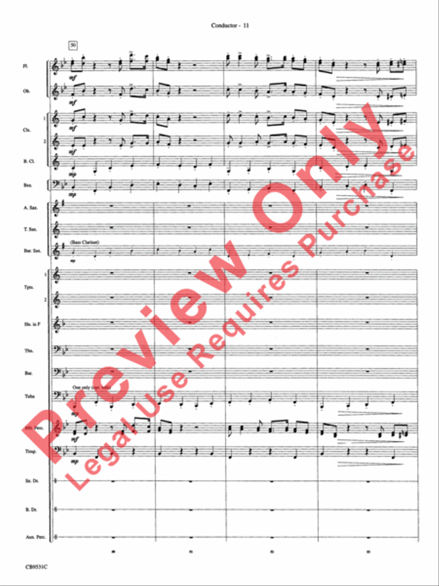 The Great Escape March Concert Band scores gallery preview page 14
