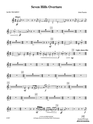 Seven Hills Overture: 3rd B-flat Trumpet