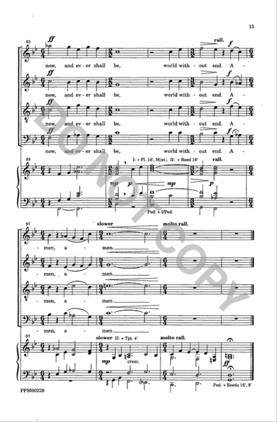 Evening Service for the Nativity Divisi scores gallery preview page 16