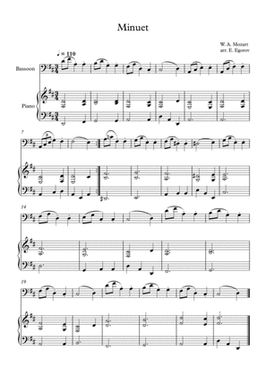 Minuet (In F Major), Wolfgang Amadeus Mozart, For Bassoon & Piano