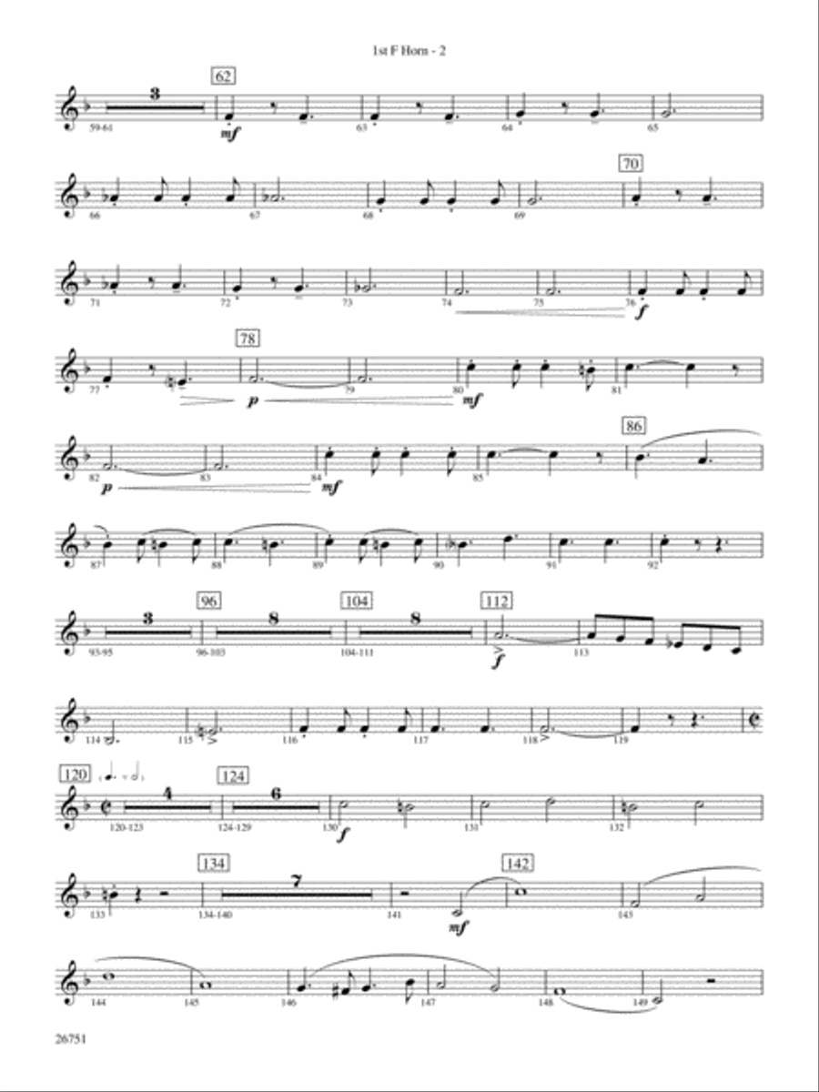 Sousa Palooza: 1st F Horn Concert Band scores gallery preview page 2