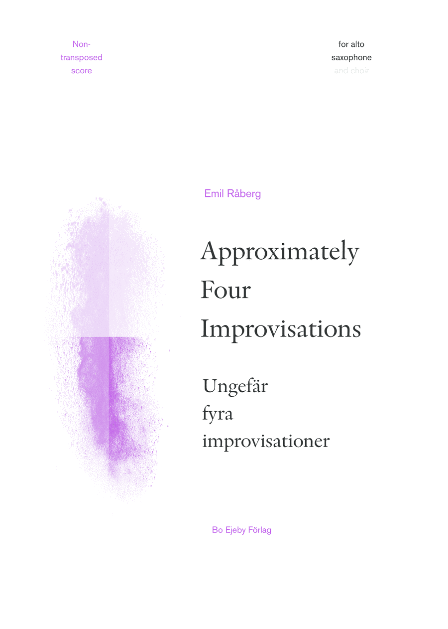 Approximately Four Improvisations Choir scores gallery preview page 1