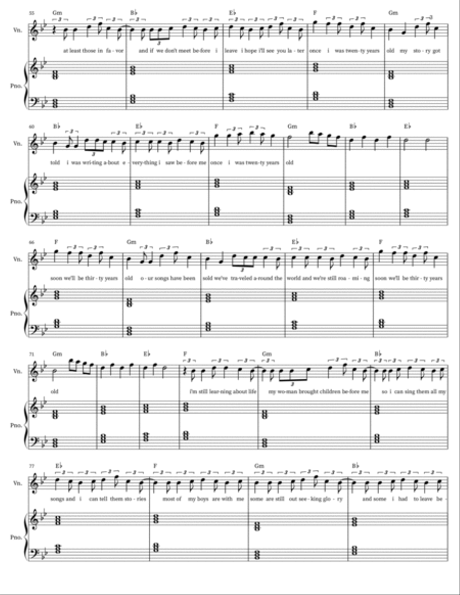 7 Years - Violin 7 Years - Violin Easy Piano scores gallery preview page 3