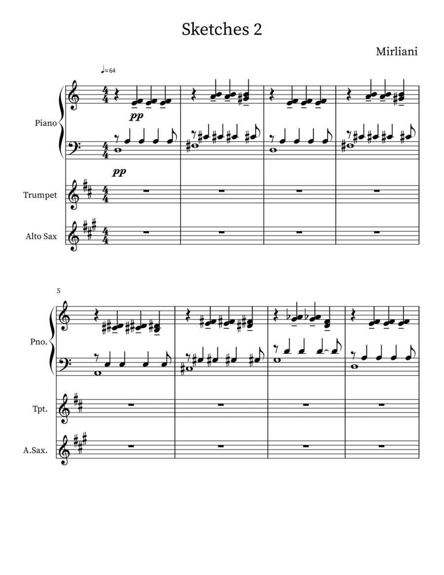 Sketches 2 - Score Only Small Ensemble scores gallery preview page 1