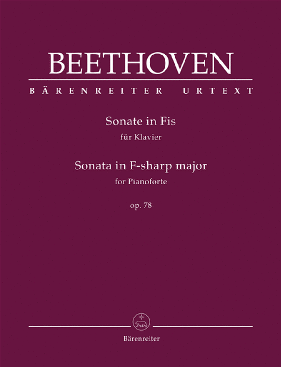 Sonata in F-sharp major for Pianoforte op. 78 Piano Solo scores gallery preview page 1