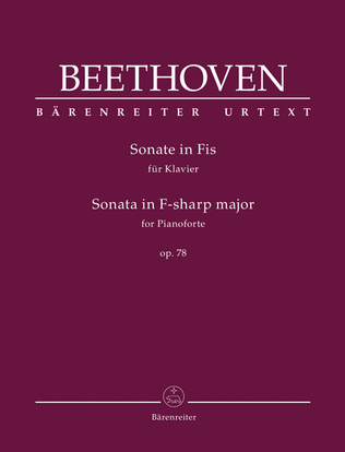 Book cover for Sonata in F-sharp major for Pianoforte op. 78