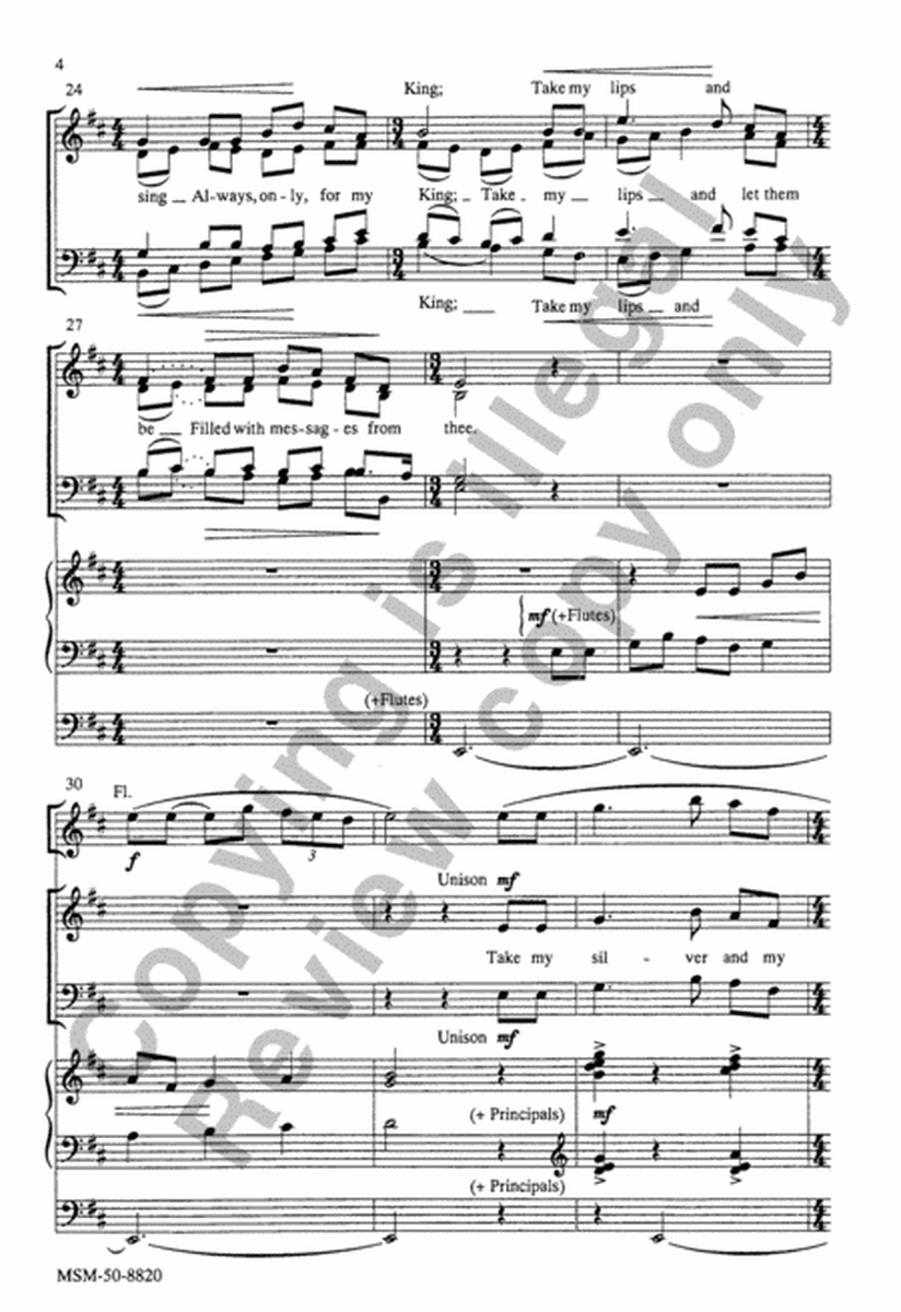 Take My Life, That I May Be (Choral Score)