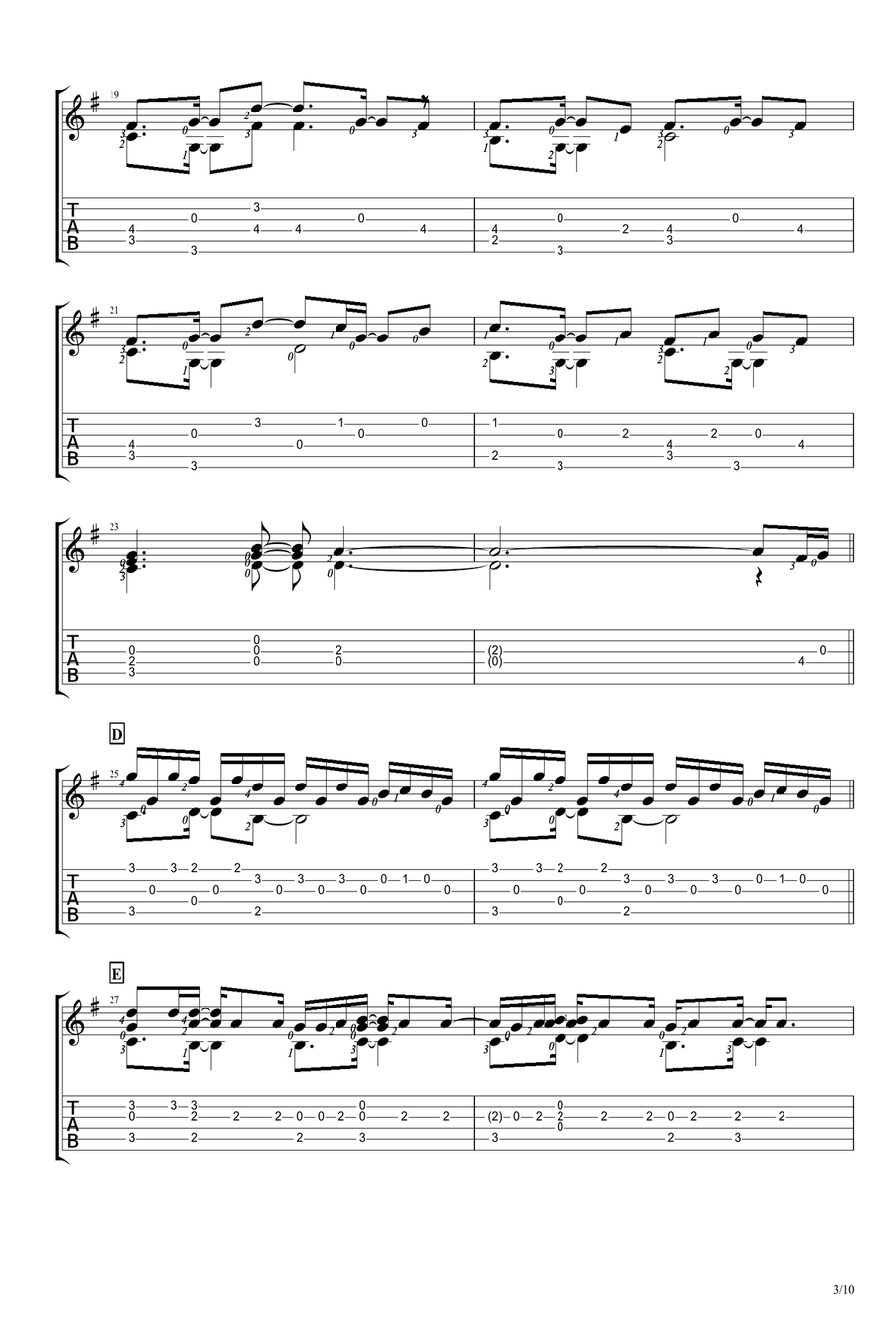 A Thousand Miles A Thousand Miles Acoustic Guitar scores gallery preview page 3
