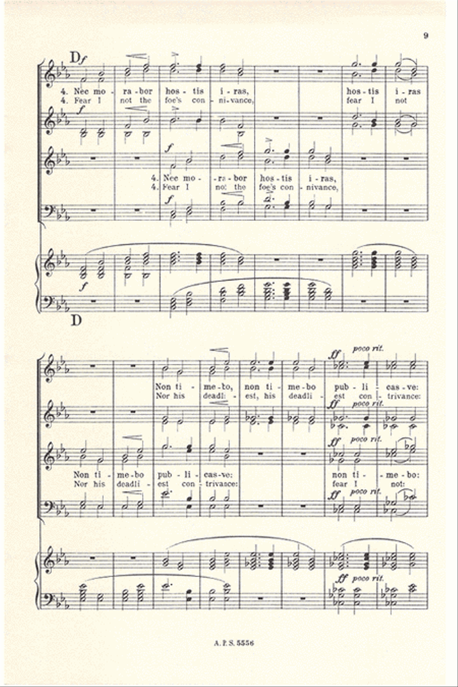 Vita Nostra Plena Bellis (Mortal Life Is Full of Battle) Divisi scores gallery preview page 9