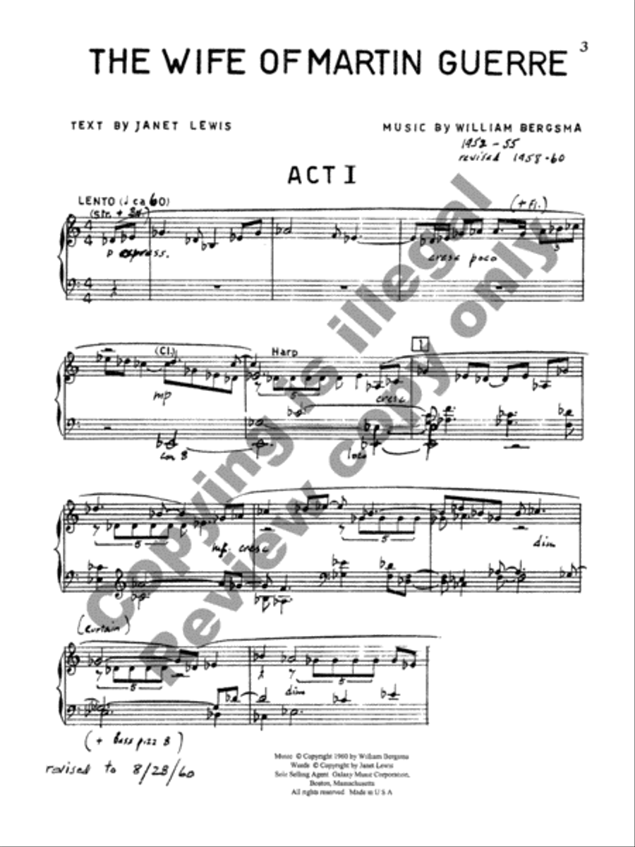 The Wife of Martin Guerre Choir scores gallery preview page 5