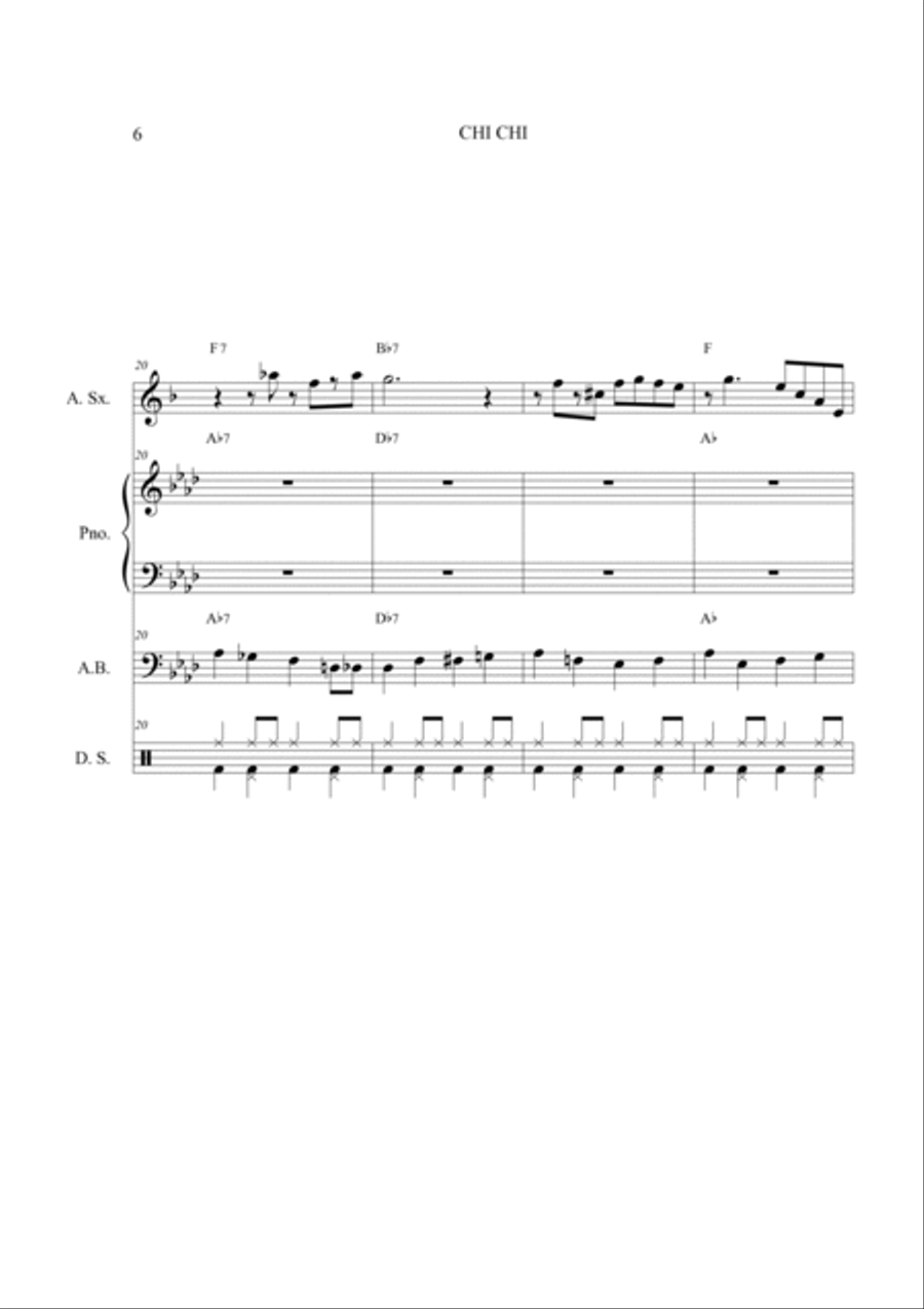 Chi Chi Chi Chi Jazz Ensemble scores gallery preview page 6