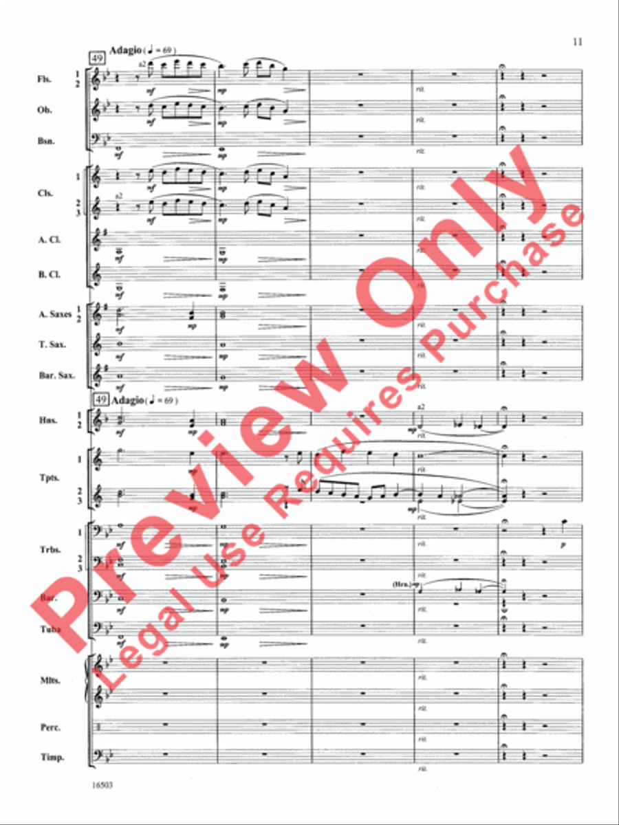 A Winter's Carol Concert Band scores gallery preview page 12